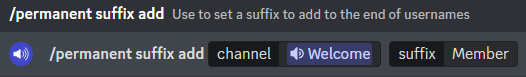 Permanent Adding a suffix